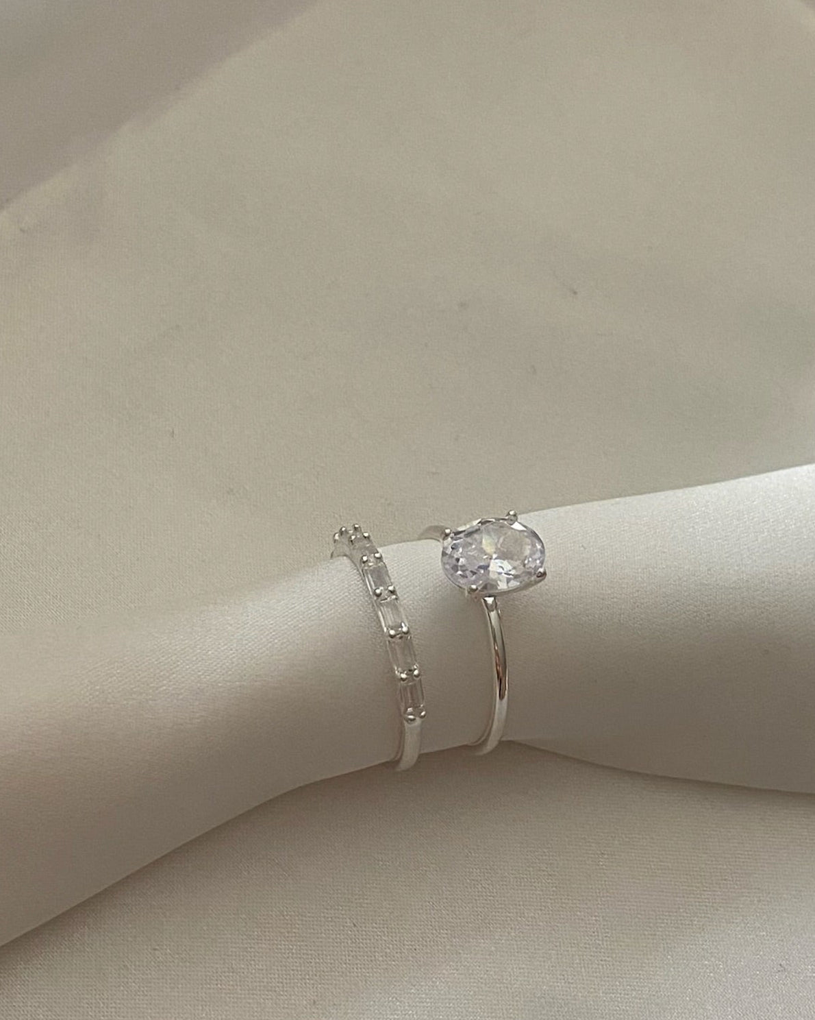 Anillo set doble plata 925