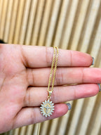 Dije medalla cruz doble