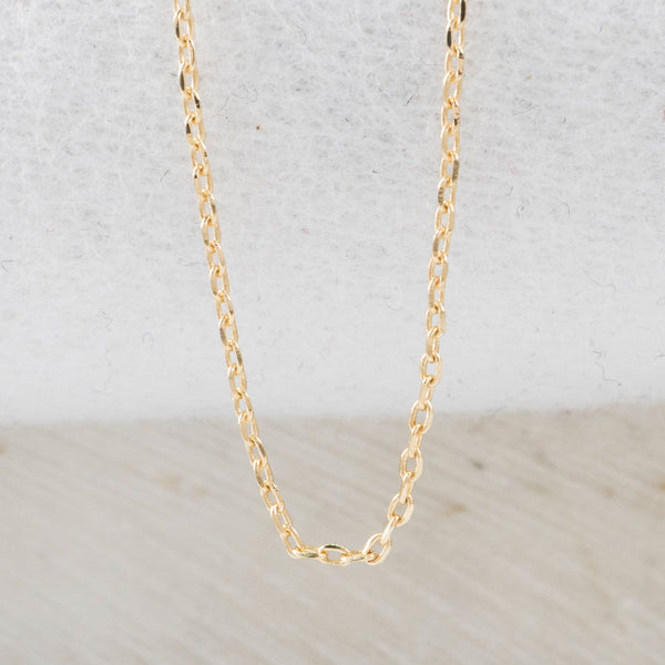 Cadena Aros 1mm 40cm | Oro laminado