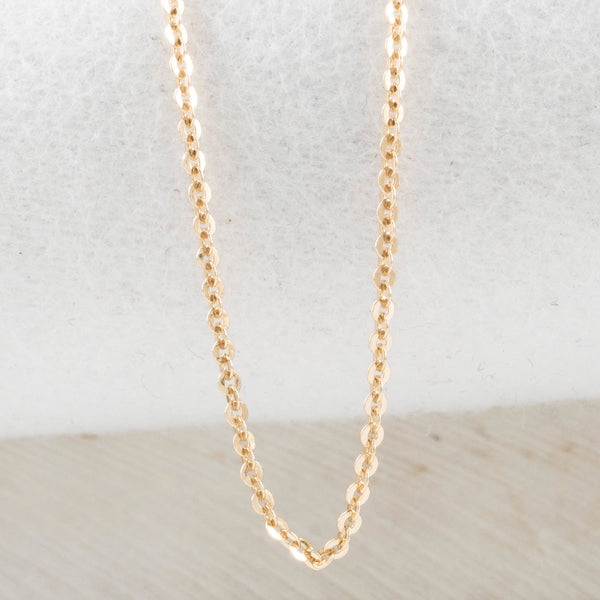 Cadena Aros 1.5mm 45cm | Oro laminado