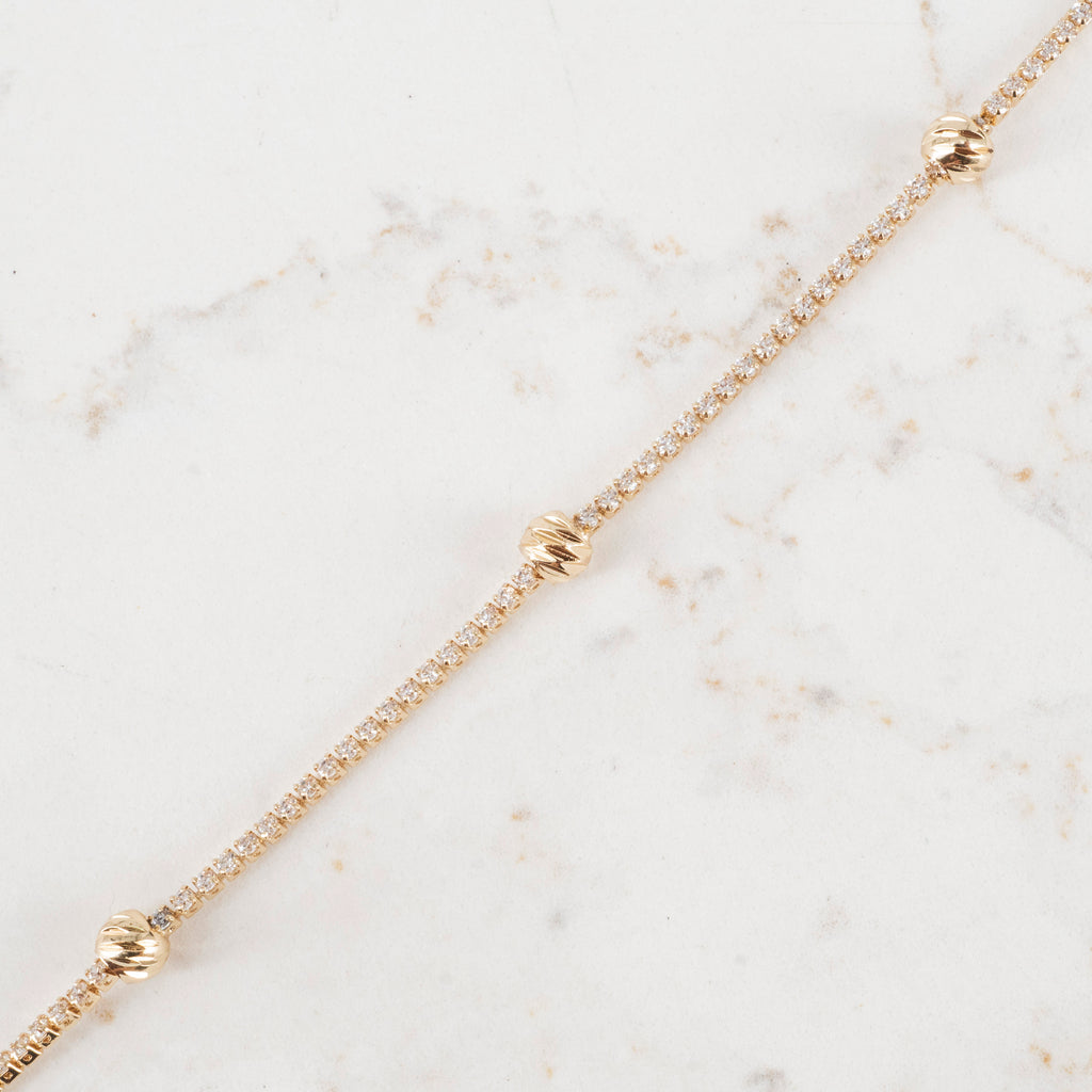 Pulsera Tennis 1.5mm | Oro laminado