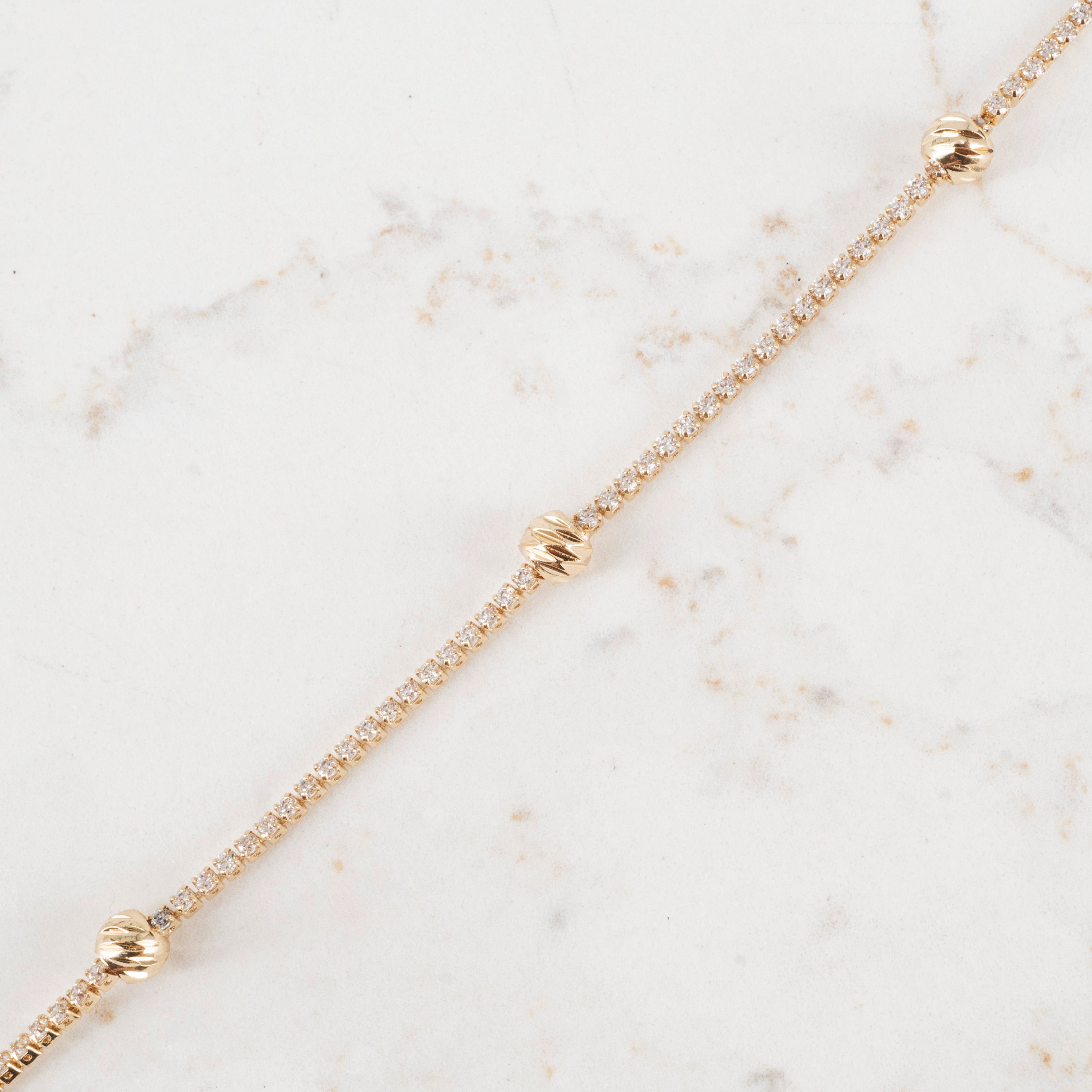 Pulsera Tennis 1.5mm | Oro laminado
