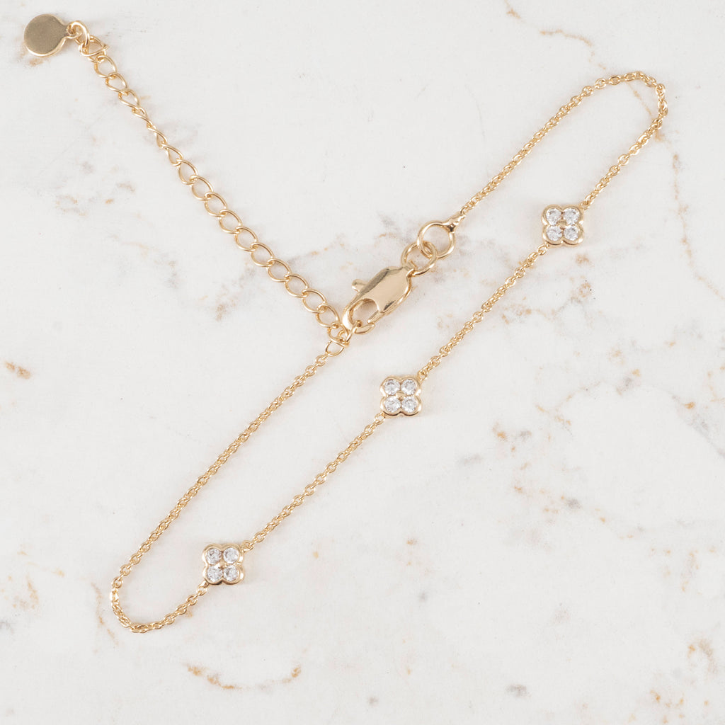 Pulsera trébol Circones | Oro laminado