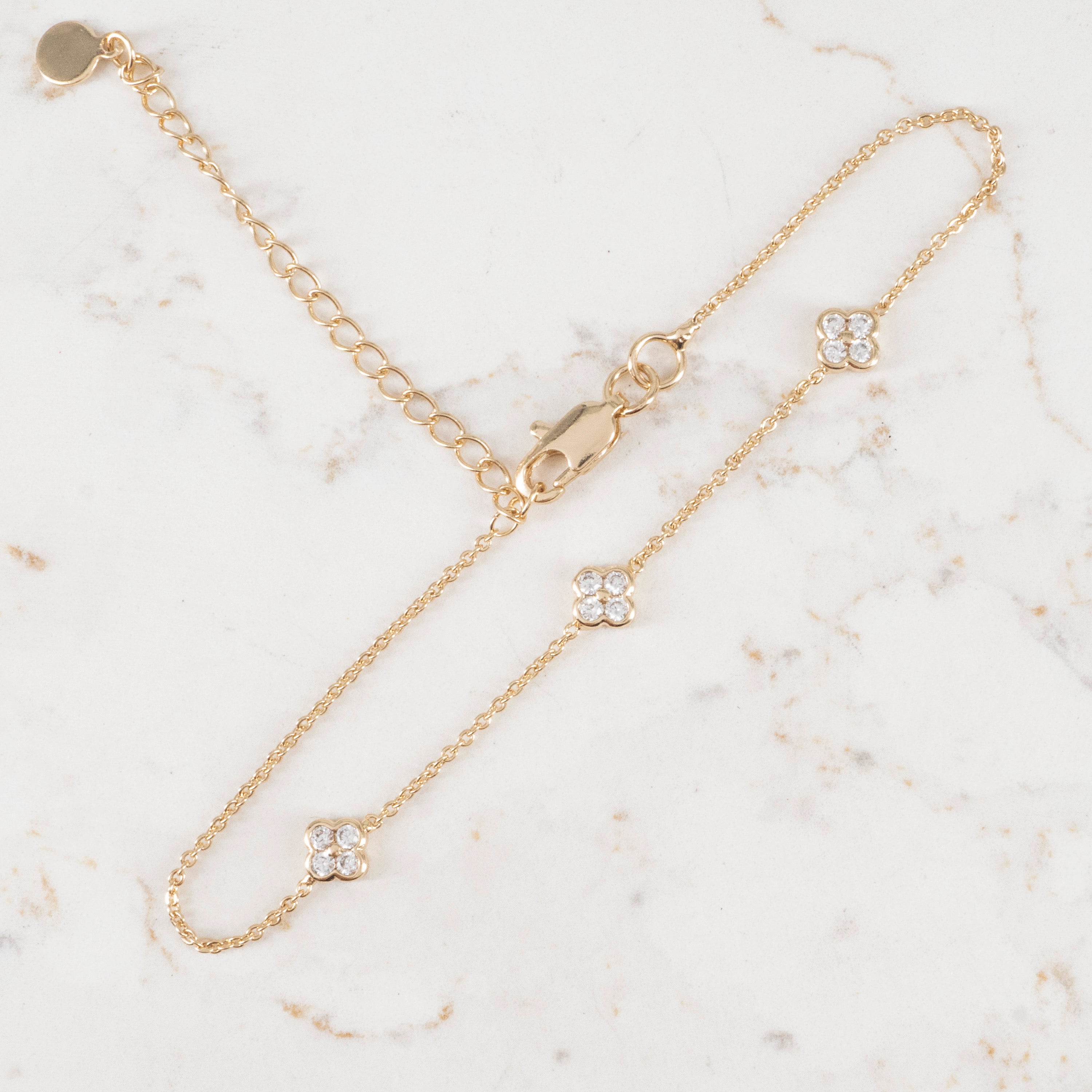 Pulsera trébol Circones | Oro laminado