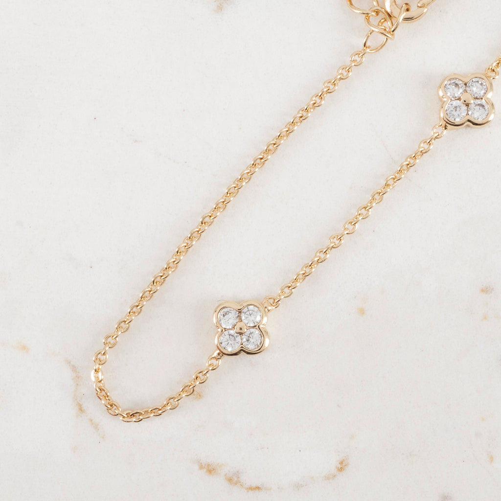 Pulsera trébol Circones | Oro laminado