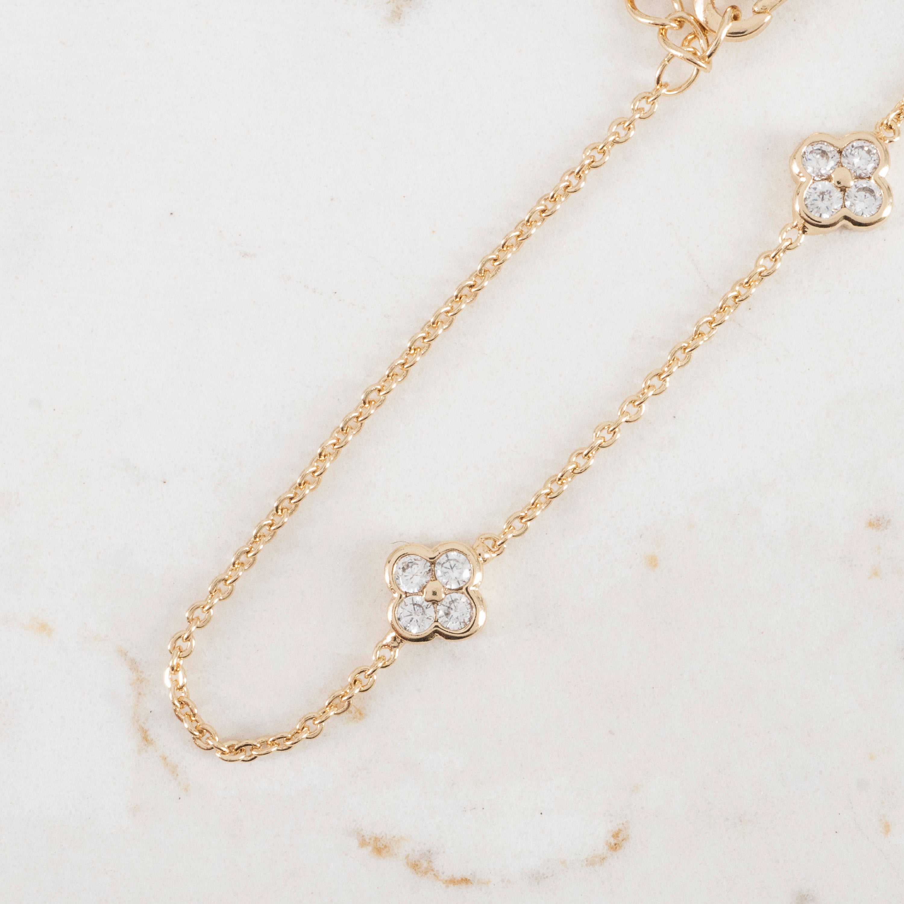 Pulsera trébol Circones | Oro laminado