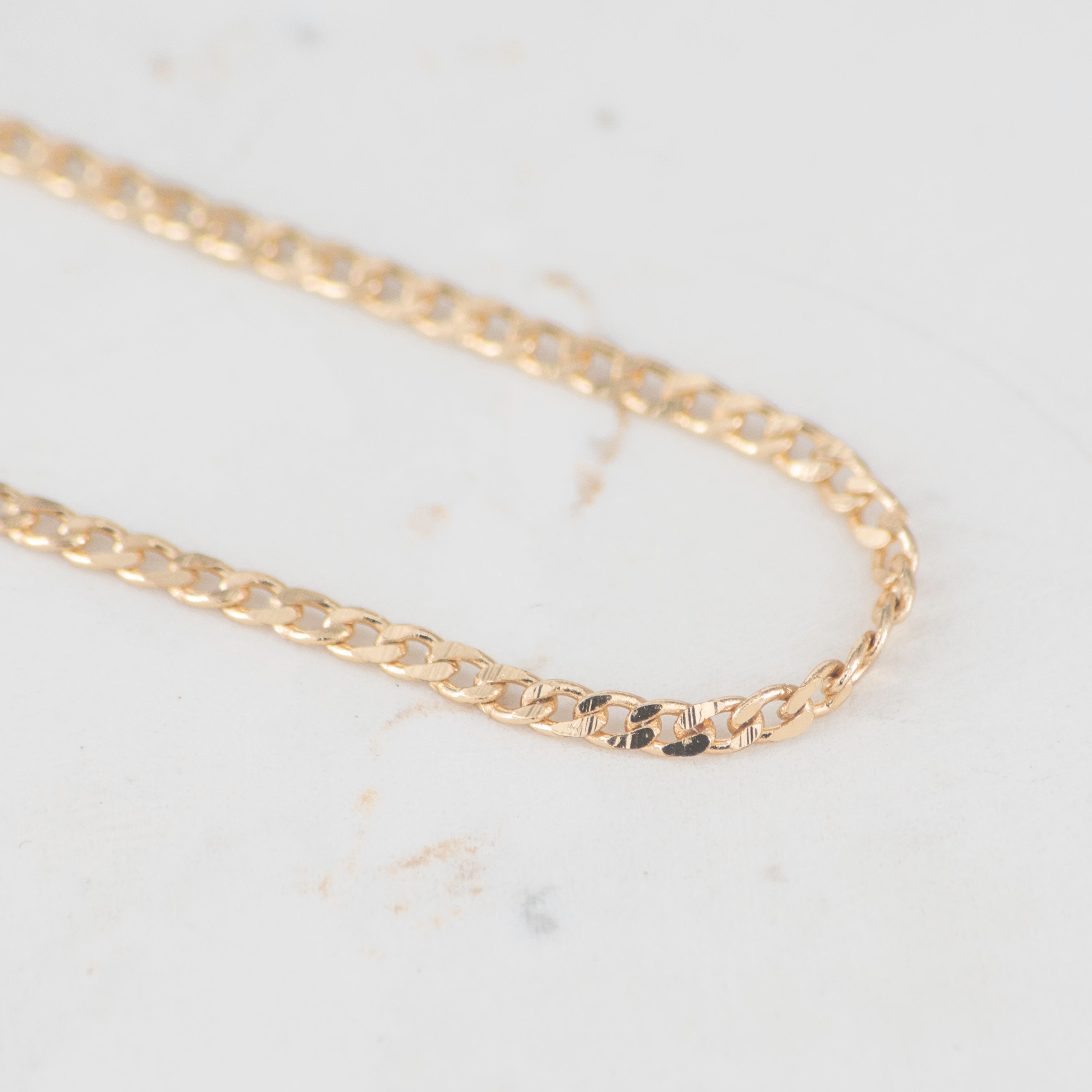Pulsera cubana 3mm | Oro laminado