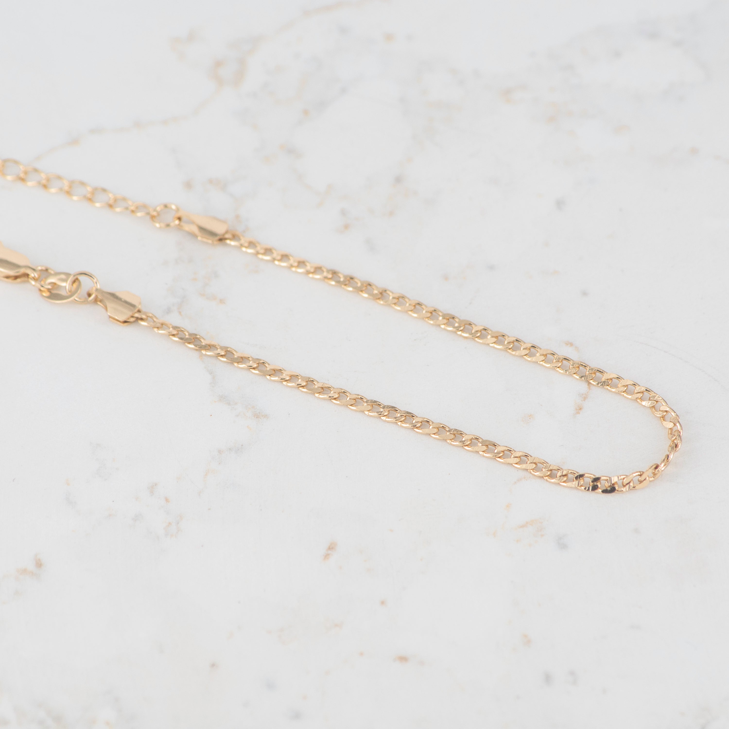 Pulsera cubana 3mm | Oro laminado