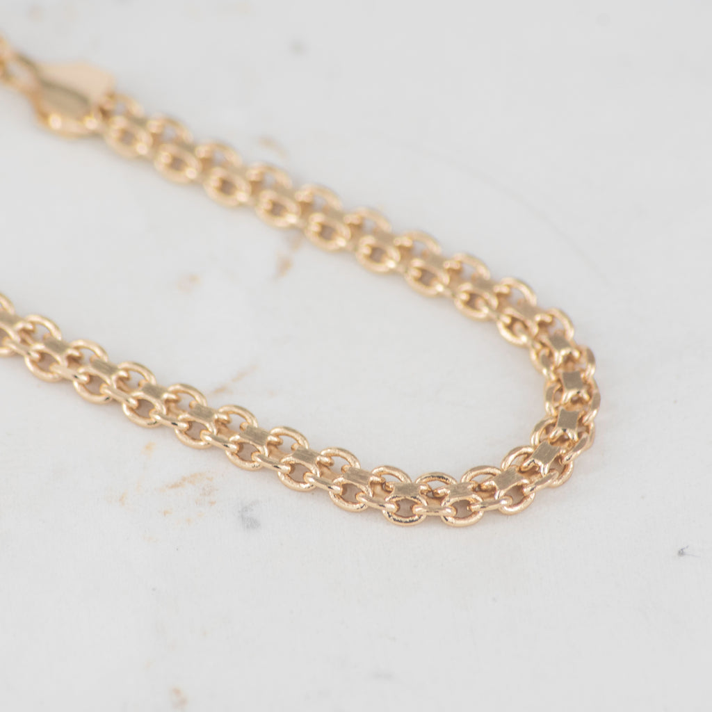 Pulsera Chinesca 4mm-18cm | Oro laminado