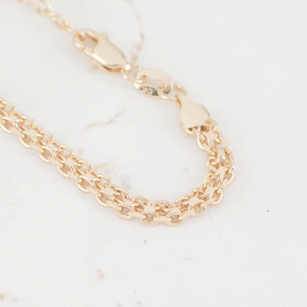Pulsera Chinesca 4mm-18cm | Oro laminado