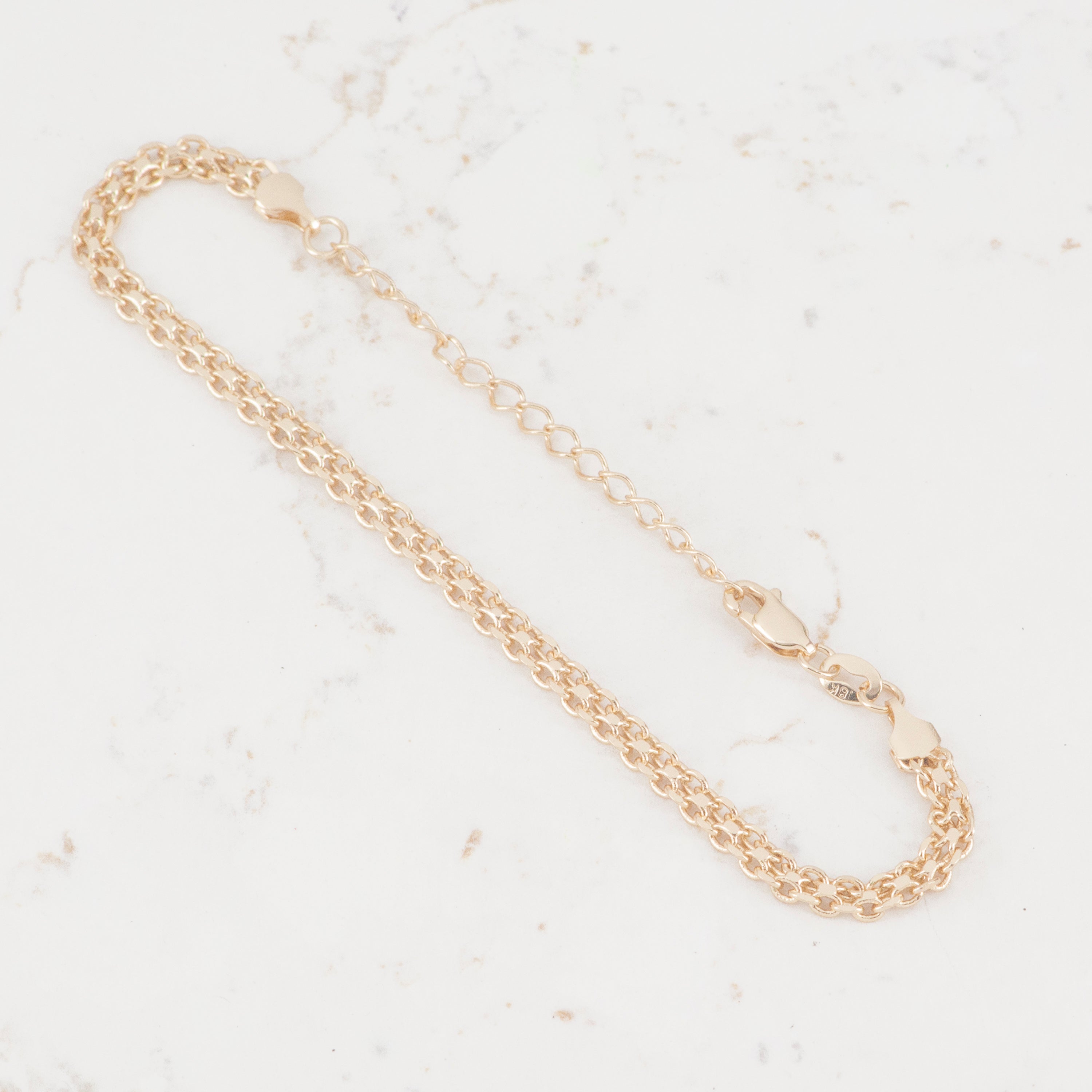 Pulsera Chinesca 4mm-18cm | Oro laminado