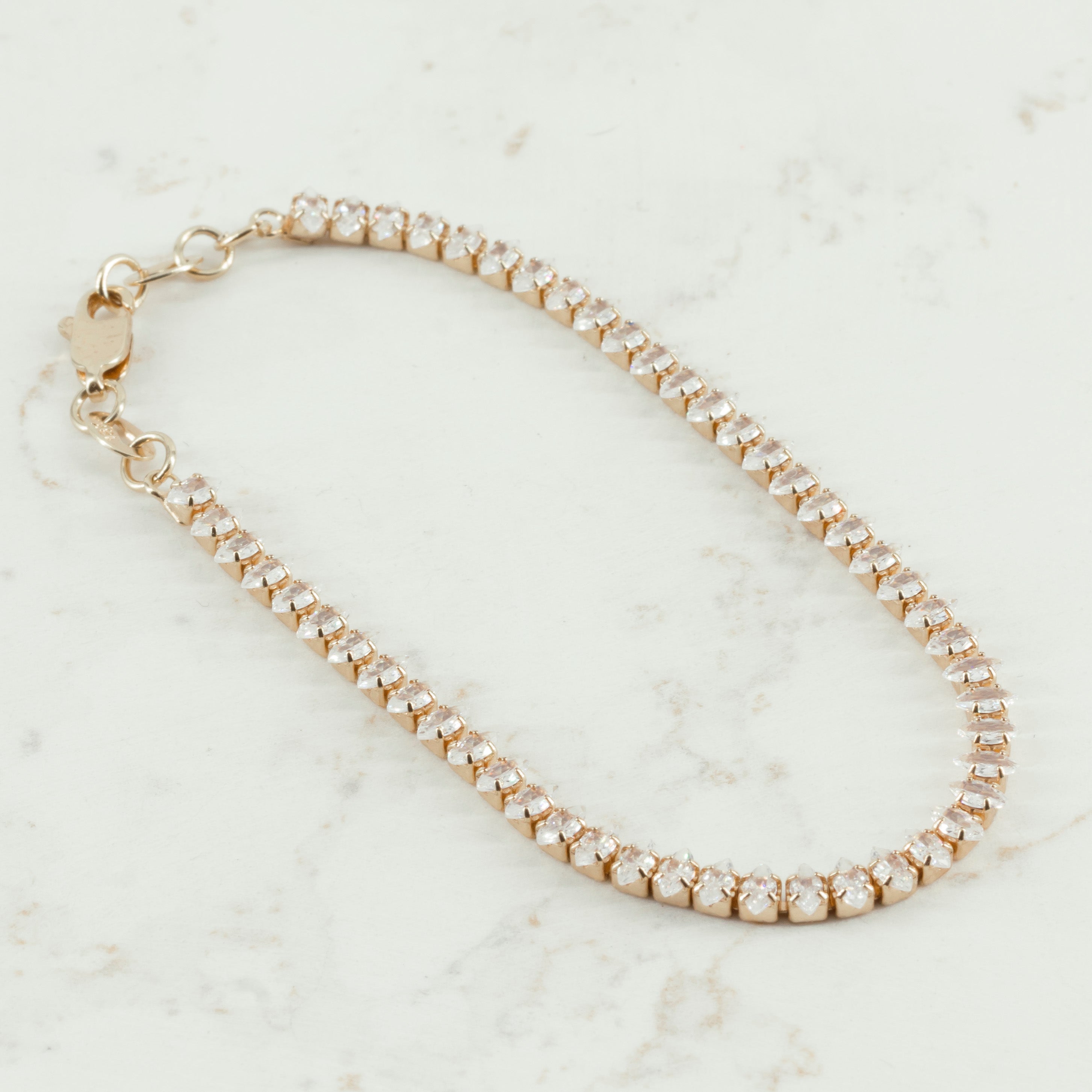 Pulsera Tenis Circon | Oro laminado