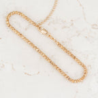 Pulsera Balin Martillado 3mm | Oro laminado