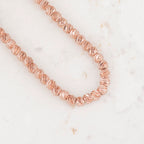 Pulsera Balin Martillado 3mm Oro Rosa  | Oro laminado