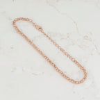 Pulsera Balin Martillado 3mm Oro Rosa  | Oro laminado