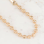Pulsera militar diamantada 4MM | Oro laminado