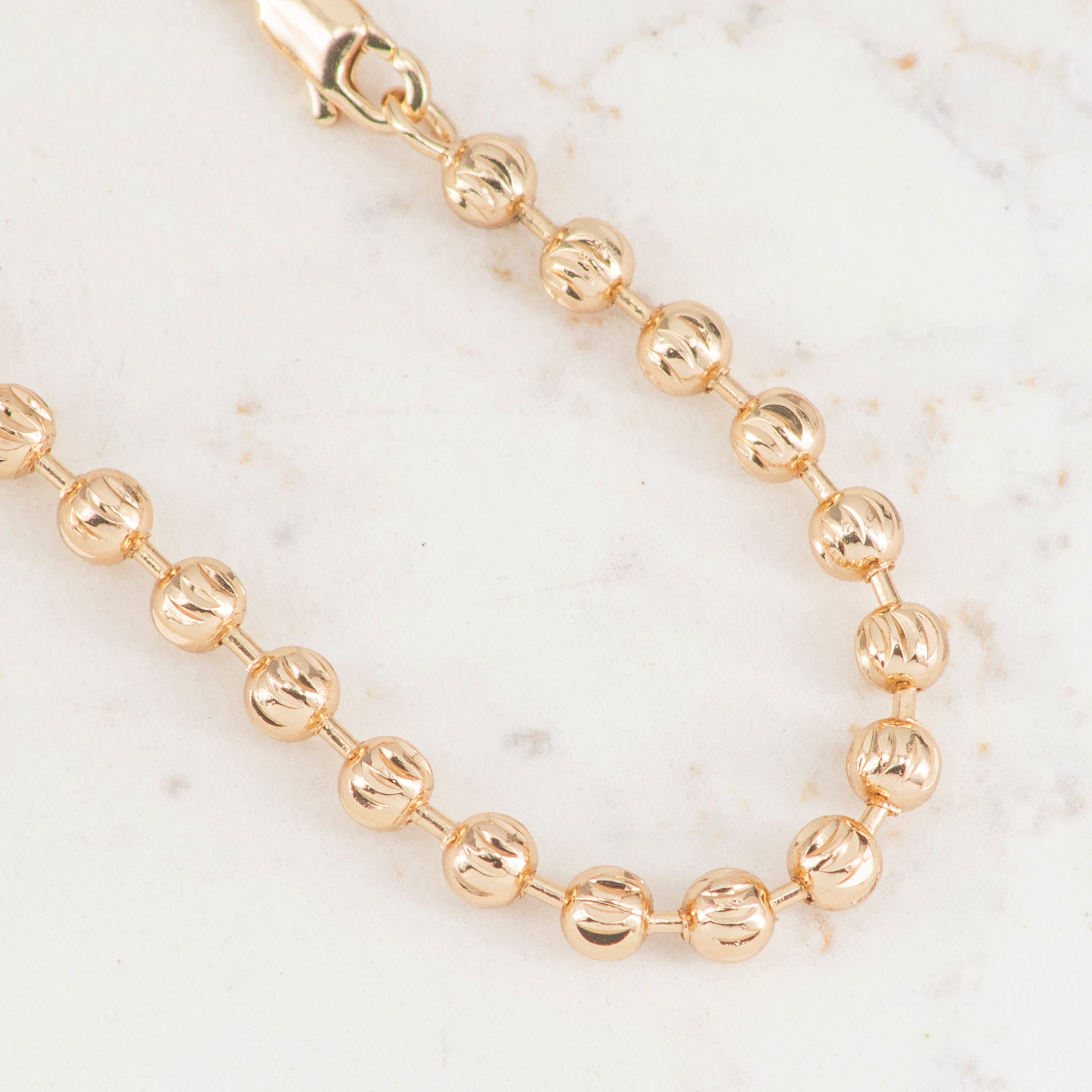 Pulsera militar diamantada 4MM | Oro laminado