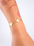 Pulsera X5 Trebol | Oro laminado