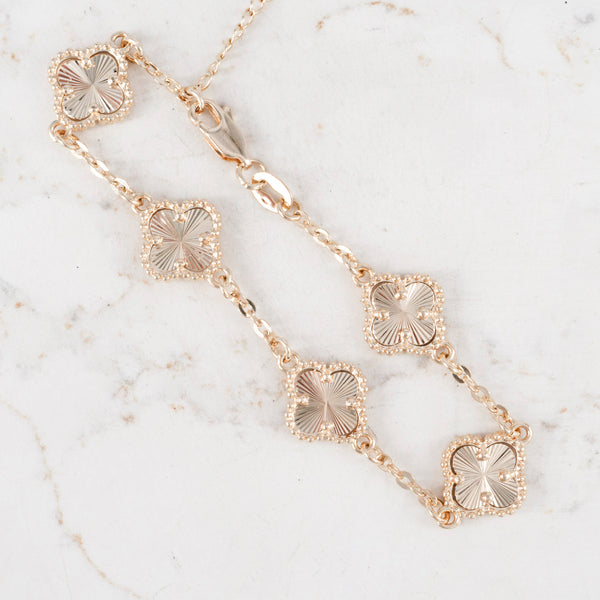 Pulsera X5 Trebol | Oro laminado