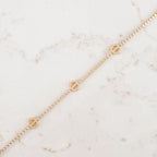 Pulsera 3 Circulos Tennis 1.5mm | Oro laminado