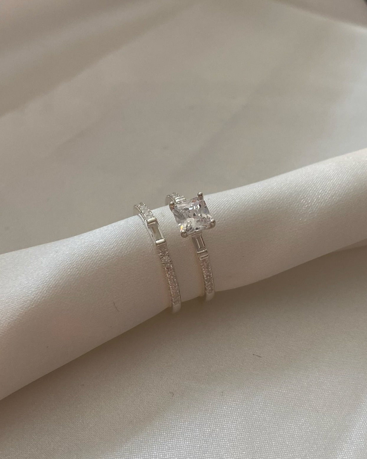 Anillo set doble plata 925