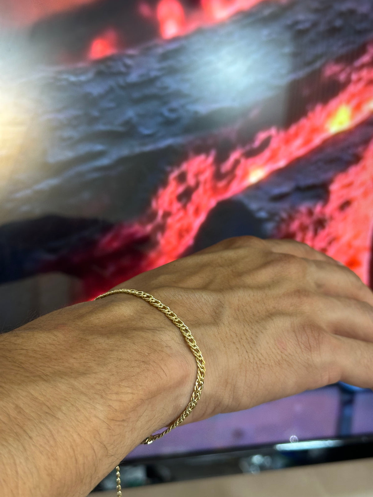 Pulsera tejido doble rombo