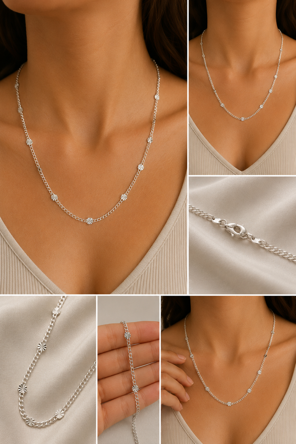 Cadena Destellos Plata 925 | 45cm 3mm