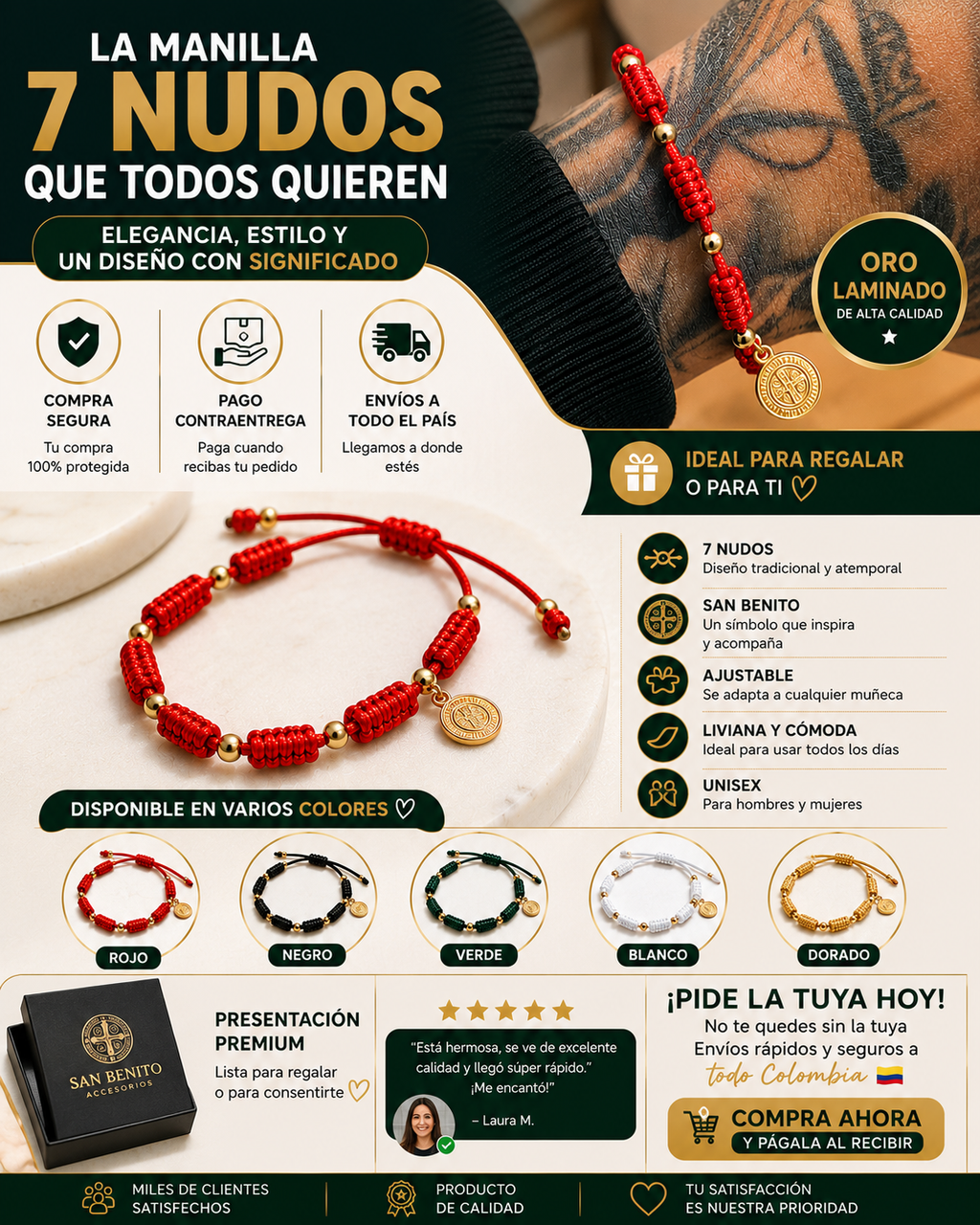 Manilla 7 nudos y san benito