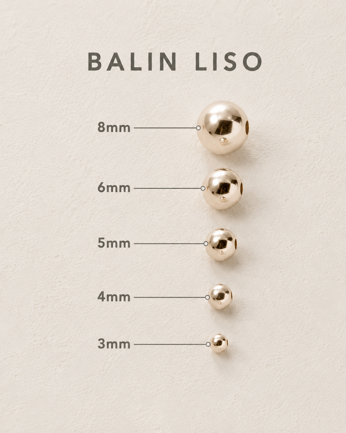 Balin liso | Oro laminado