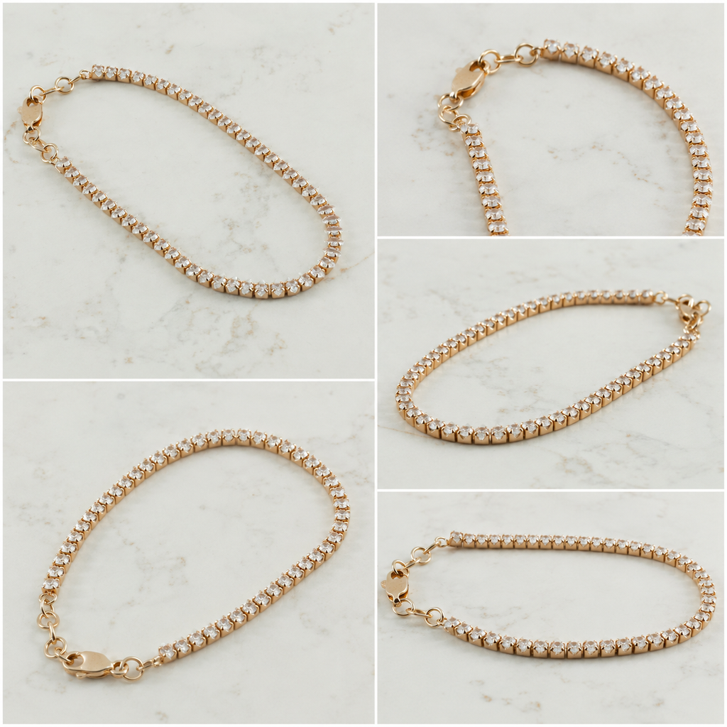 Pulsera Tenis Circon | Oro laminado