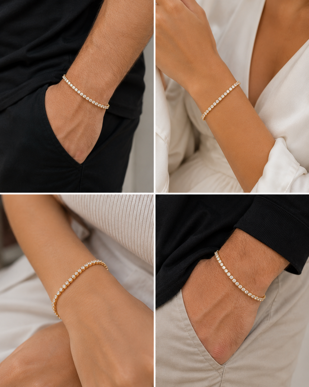 Pulsera Tenis Circon | Oro laminado