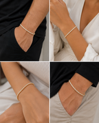 Pulsera Tenis Circon | Oro laminado