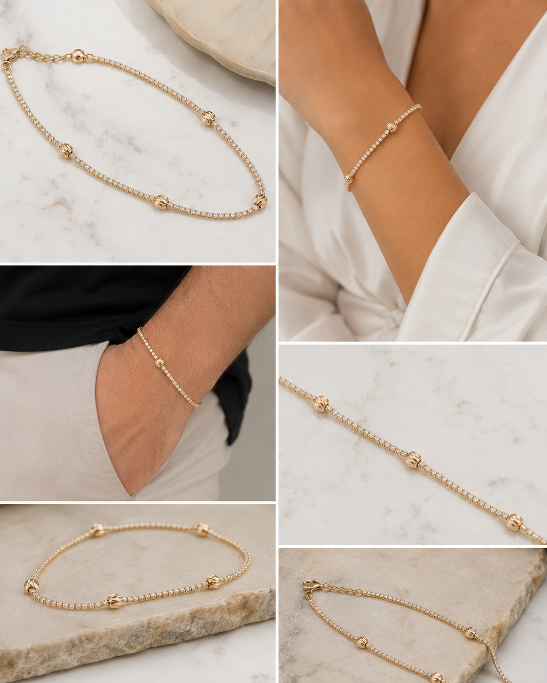 Pulsera Tennis 1.5mm | Oro laminado
