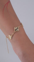Pulsera X5 Trebol | Oro laminado