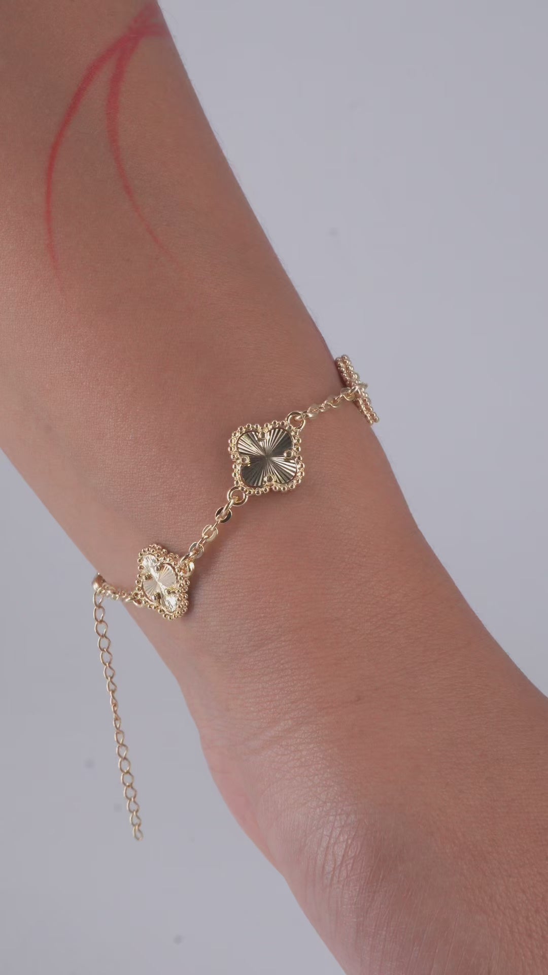 Pulsera X5 Trebol | Oro laminado